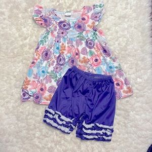 Purple floral boutique set